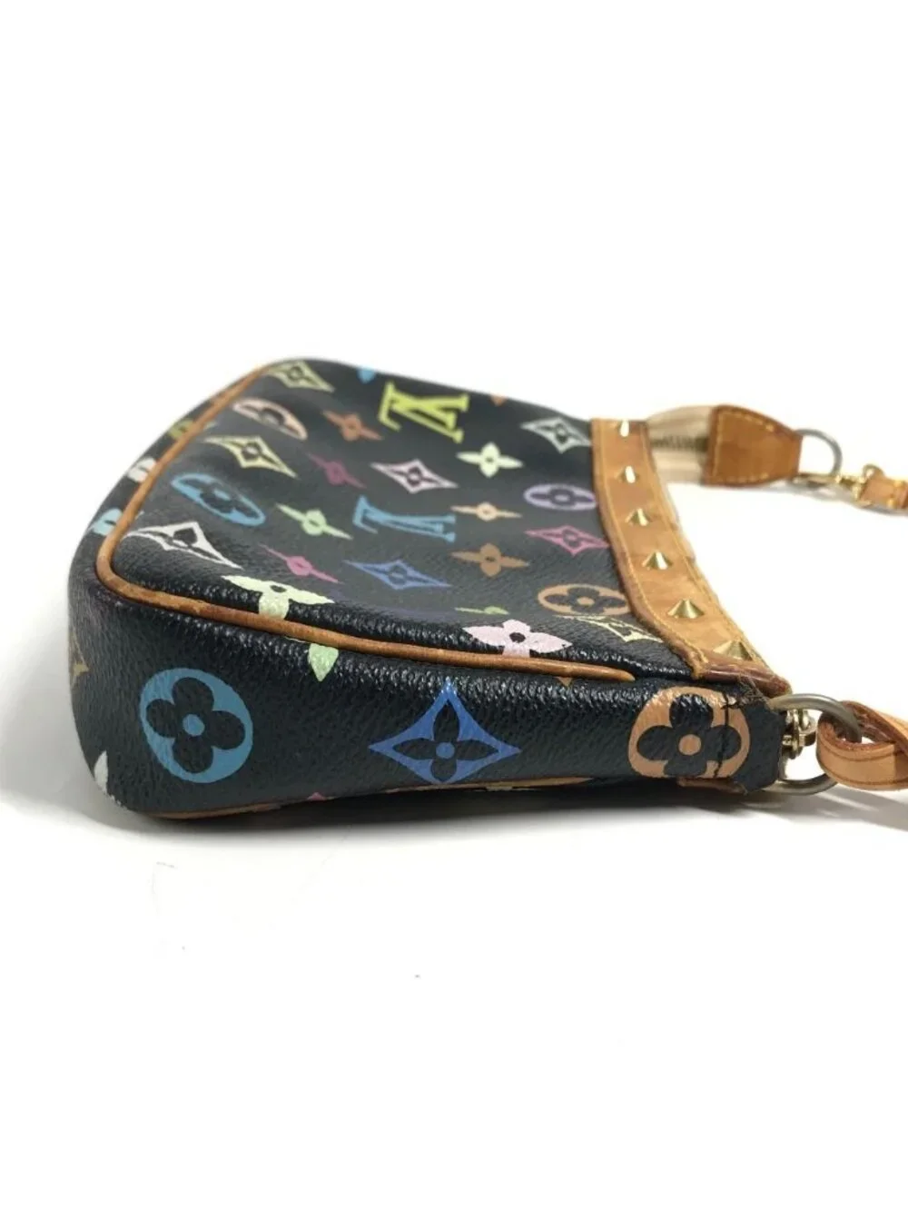 Louis Vuitton Shoulder Bag Pochette Soir Monogram Multicolor Canvas Noir Black